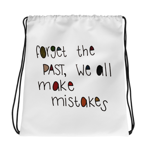 Forget the Past Drawstring bag